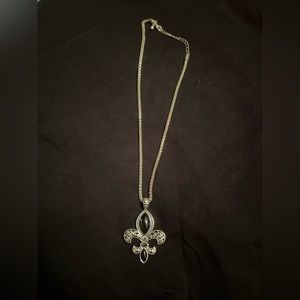 Silver fleur de lis necklace